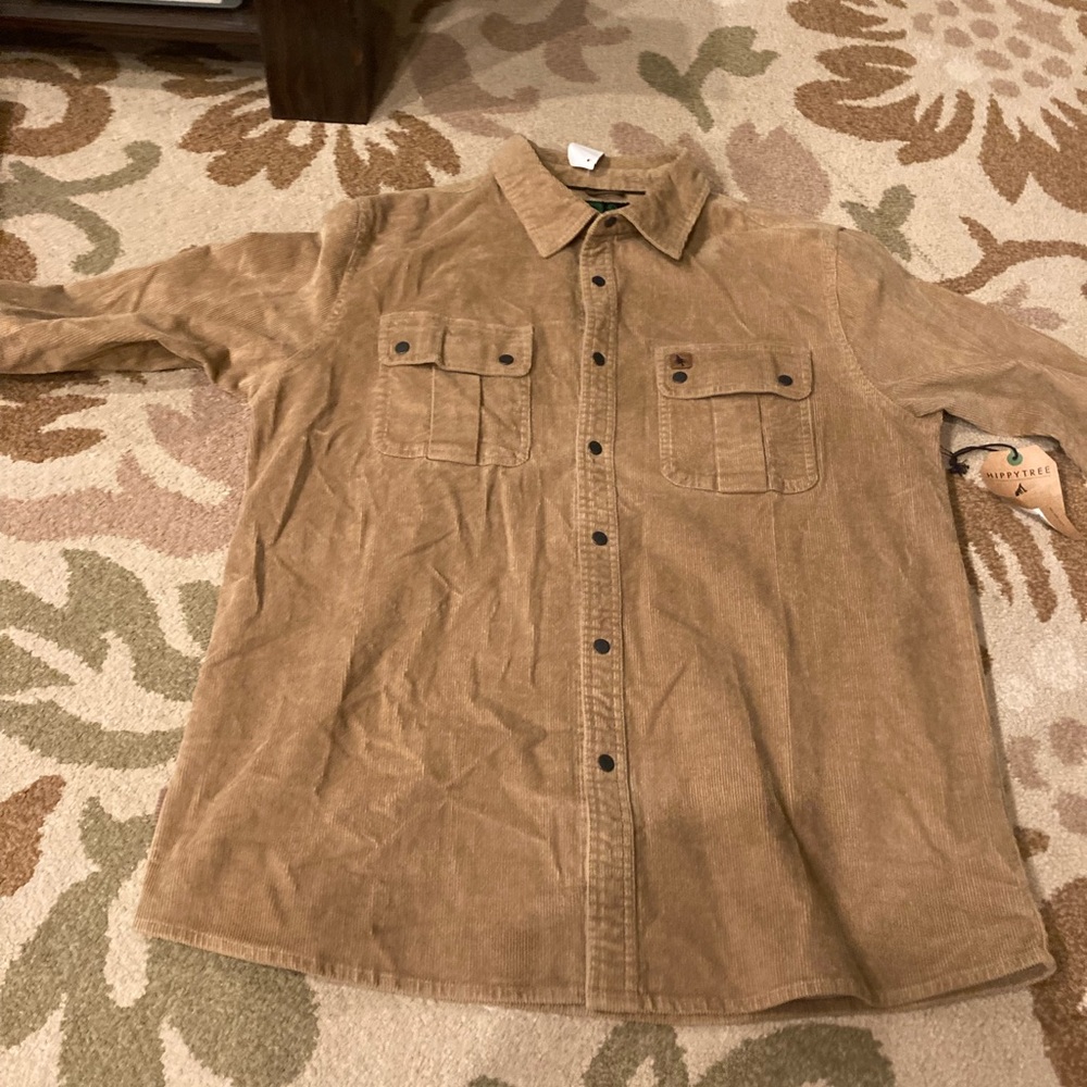 Hippy Tree Mens odessa corduroy flannel shirt Xl NWt